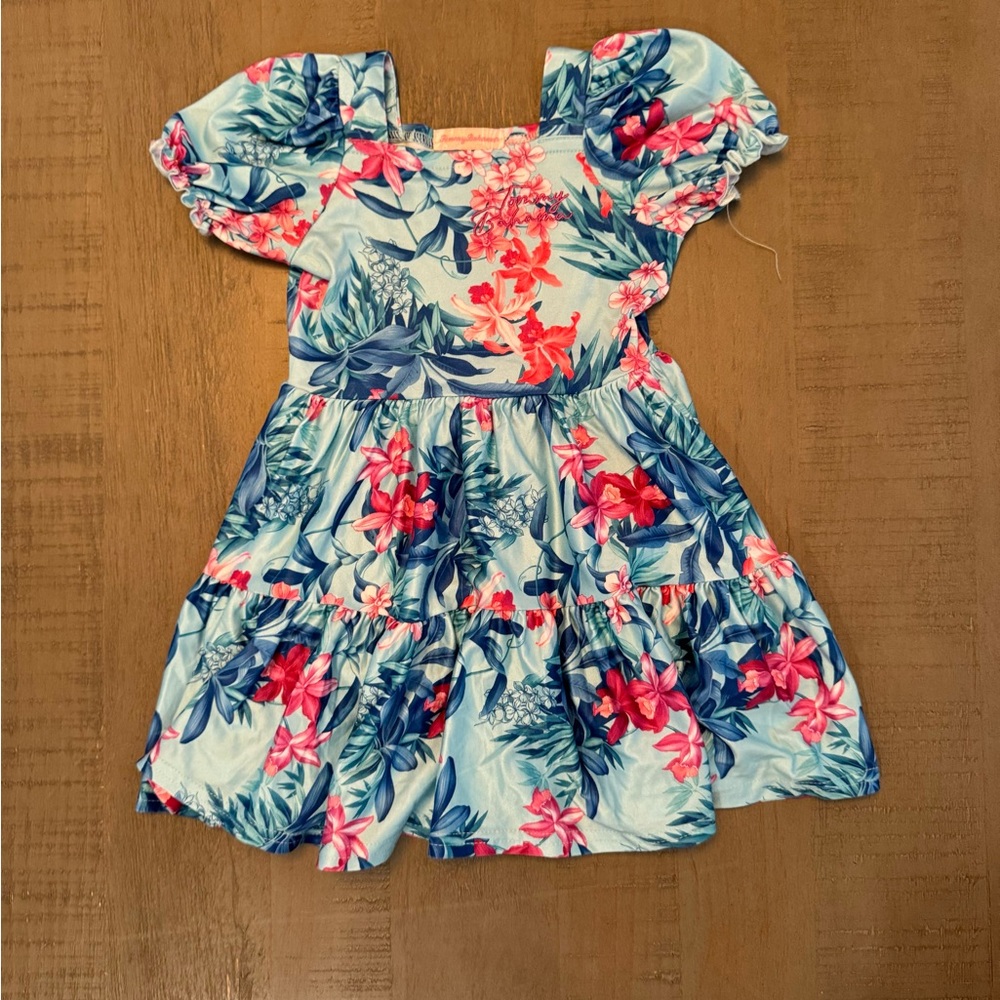 Tommy Bahama Kids Dress with Blue and Pink Floral Design